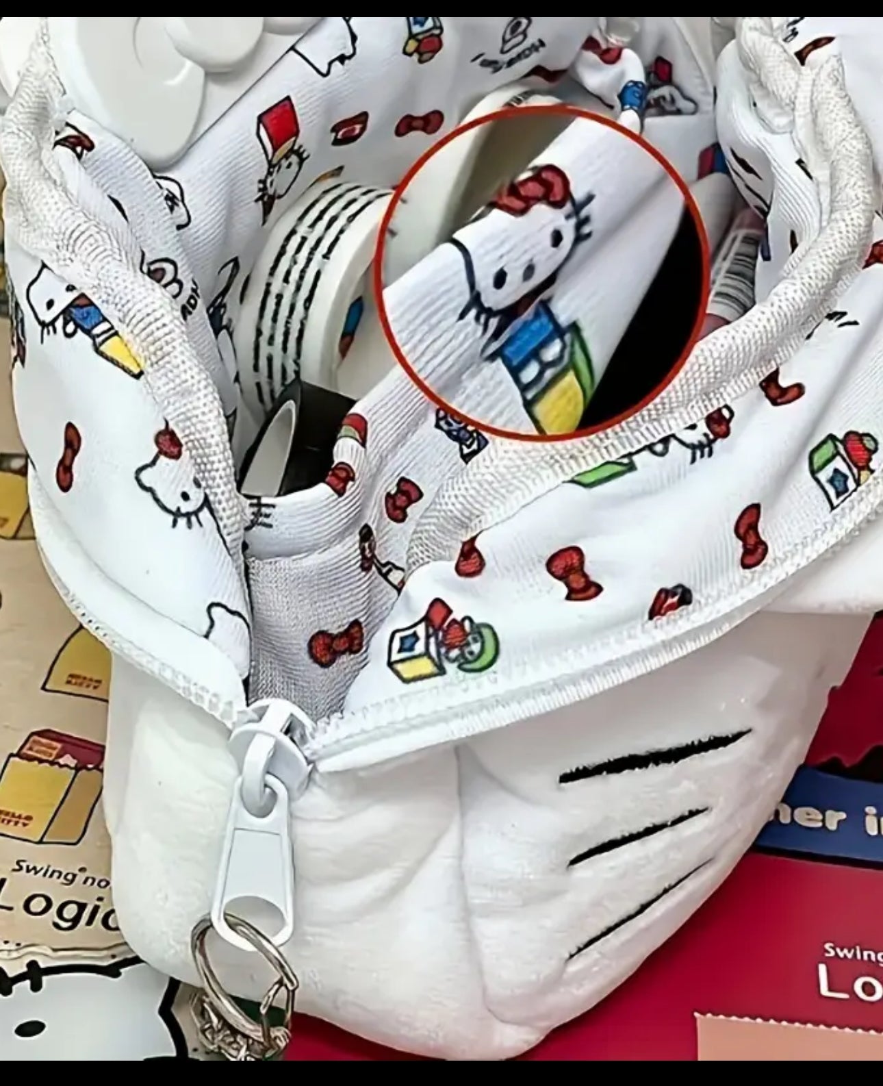 Plush pouch ideal for makeup or school supplies